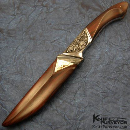 Arpad Bojtos Custom Knife "Indian Buffalo Hunter" Featured in Dr. David Darom's "Art and Design in Modern Custom Fixed Blade Knives" Semi Integral