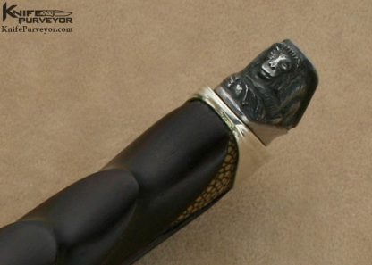 Arpad Bojtos Custom Art Knife Carved Semi Integral "The Rain Forest" - Image 13