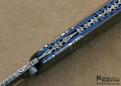Barry Gallagher Custom Knife Blacklip Pearl & Sole Authorship Damascus Linerlock - Image 5