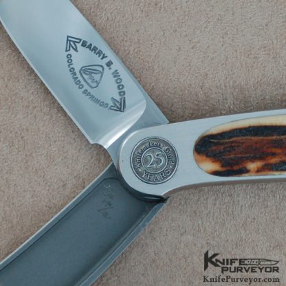 Barry Wood Custom Knife Knifemakers Guild 25th Anniversary Foldaway Knife - Image 2