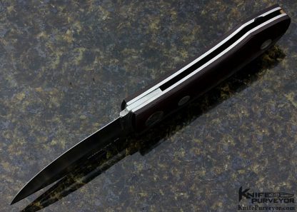 Barry Wood Custom Knife MK-1 Micarta Funny Folder - Image 7