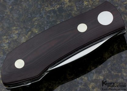 Barry Wood Custom Knife MK-1 Micarta Funny Folder - Image 3