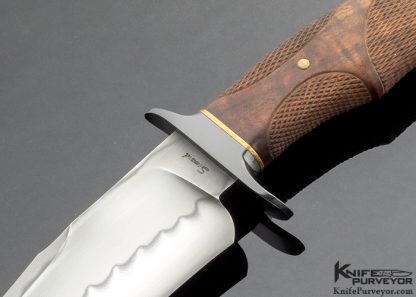 Ben Seward Custom Knife Fighter Winner of Best Handle at BLADE 2017 with Koa Wood and Zirconium Fighter - Image 2