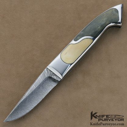 Charles Bennica Custom Knives 5 Piece Inlay Mammoth Ivory Opus One