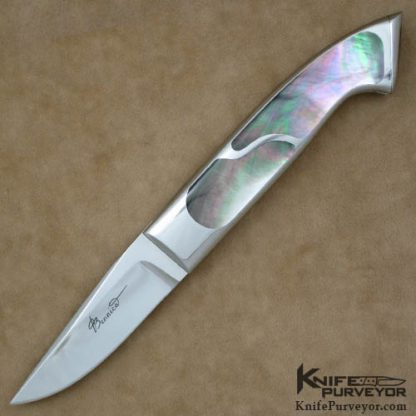 Charles Bennica Custom Knife Blacklip Pearl Folder