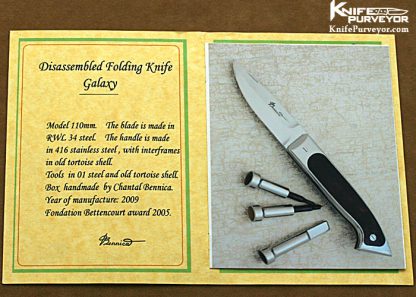 Charles Bennica Custom Knives Exotic Material Interframe Take Down Folder - Image 7
