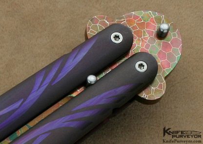 Bertie Rietveld Custom "Bertie Bali" Dragonskin Damascus Butterfly Knife - Image 5