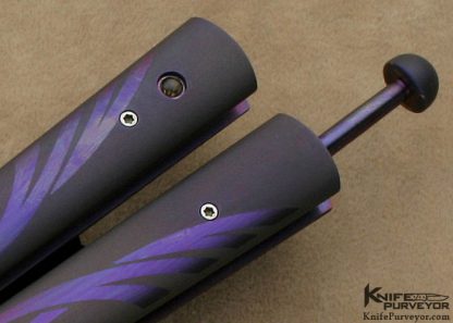 Bertie Rietveld Custom "Bertie Bali" Dragonskin Damascus Butterfly Knife - Image 3