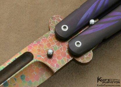 Bertie Rietveld Custom "Bertie Bali" Dragonskin Damascus Butterfly Knife - Image 2