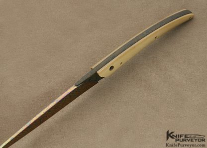 Bertie Rietveld Custom Knife Blued Sole Authorship "Dragon Skin" Damascus  "Twiggy" - Image 4