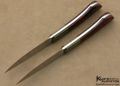Bertie Rietveld Custom Knife His & Her Puzzle Set of Matched Knives - Image 7