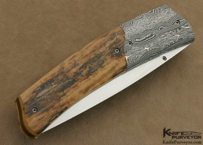 Bill Ankrom Custom Knife Damascus  Linerlock - Image 3