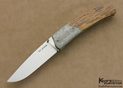 Bill Ankrom Custom Knife Damascus  Linerlock