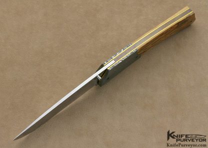 Bill Ankrom Custom Knife Damascus  Linerlock - Image 4