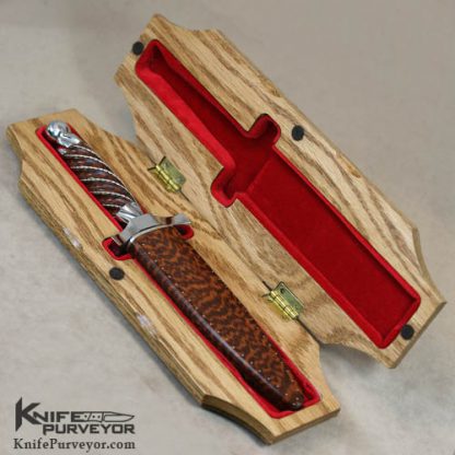 W.C. Johnson Custom Knives Fluted Snakewood & Damascus Dagger - Image 5