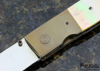 Bill King Custom Knife Gold Lip Pearl & Titanium Linerlock - Image 2