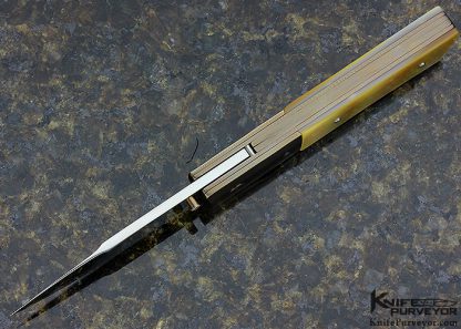 Bill King Custom Knife Gold Lip Pearl & Titanium Linerlock - Image 5