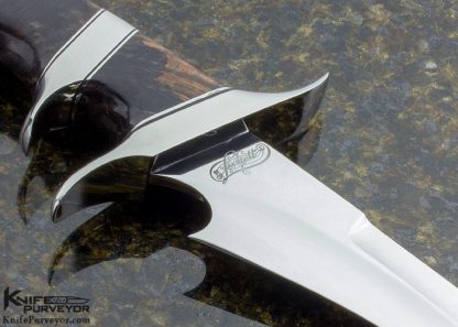 Bill Luckett Custom Knife "Freedom Fighter" with Masur Birch Burl - Image 4