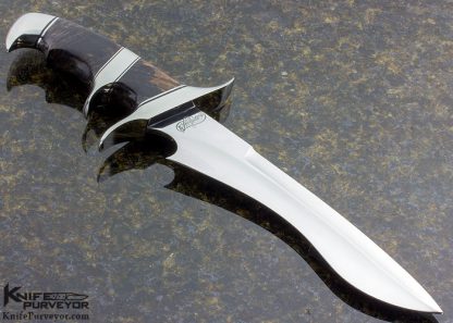 Bill Luckett Custom Knife "Freedom Fighter" with Masur Birch Burl - Image 3