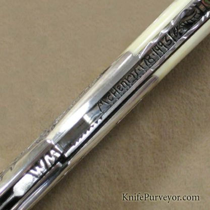 Bill McHenry Custom Knife Dragon Engraved Knifemakers Guild Acceptance Knife - Image 5