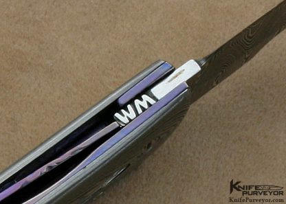 Bill McHenry Custom Knife Exotic Material & Damascus "Signs of Spring" Auto Linerlock - Image 10