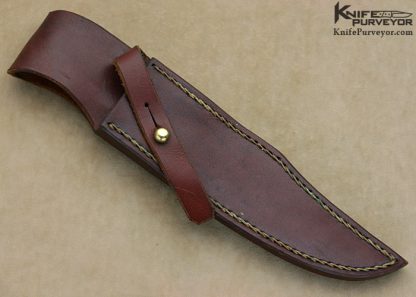 Bill Moran Custom Knife Mastersmith Hand Forged Blade with Spanish Notch and Tiger Striped Maple with Fine Silver Wire Inlay - Image 3