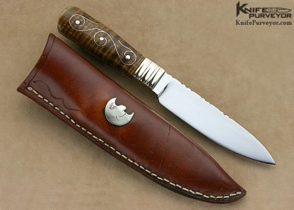 Bill Moran Custom Knife Hunter with Moon Face Sheath - Image 4