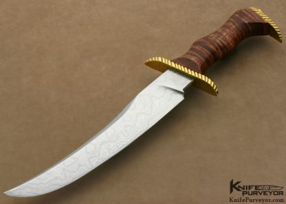 Bill Moran Custom Knife Sole Authorship Damascus ST-23 Fighter