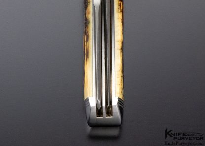 Bill Ruple Custom Knife 2 Blade Trapper Outer Mammoth Bark Slip Joint - Image 7