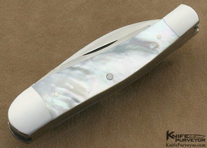 Bill Ruple Custom Knife 3 Blade Mother of Pearl Shell Wharncliffe Whittler - Image 3
