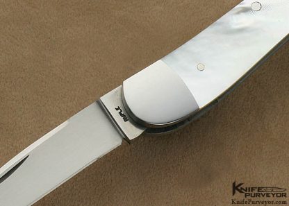 Bill Ruple Custom Knife 3 Blade Mother of Pearl Shell Wharncliffe Whittler - Image 2