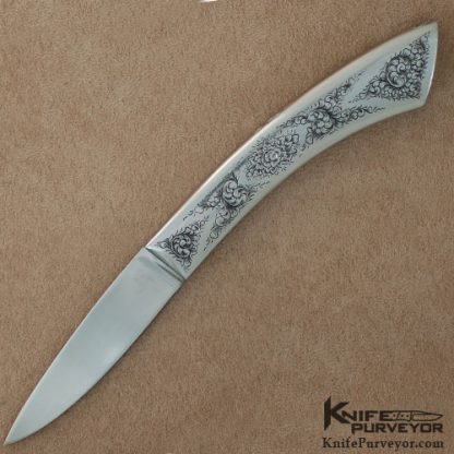Billy Mace Imel Custom Knife Slipjoint Engraved by Ray Viramontez