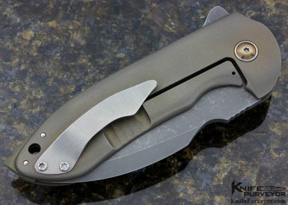 Michael Burch Custom Knife Titanium "Genesis" Frame Lock Flipper - Image 3