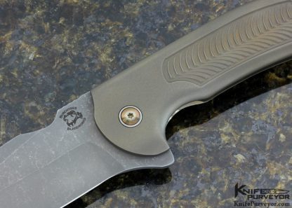 Michael Burch Custom Knife Titanium "Genesis" Frame Lock Flipper - Image 2