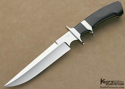 A.J. "Bud" Hubbard Custom Knife Ebony Subhilt Fighter