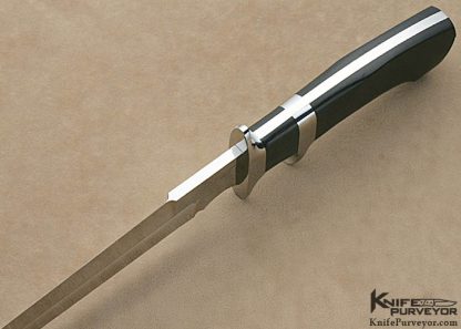 A.J. "Bud" Hubbard Custom Knife Ebony Subhilt Fighter - Image 3