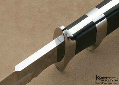 A.J. "Bud" Hubbard Custom Knife Ebony Subhilt Fighter - Image 4