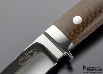 Bob Dozier Custom Knife Green Canvas Micarta Loveless Style Skinner II - Image 2