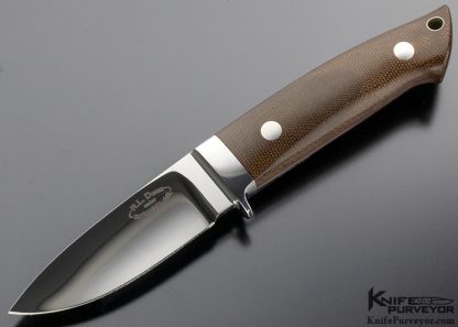 Bob Dozier Custom Knife Green Canvas Micarta Loveless Style Skinner II