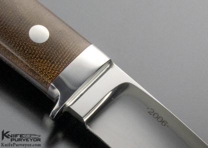 Bob Dozier Custom Knife Green Canvas Micarta Loveless Style Skinner II - Image 4