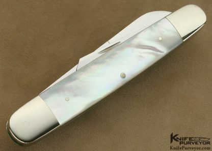 Bob Enders Custom Knives Mother of Pearl Triple Bladed Slipjoint - Image 3