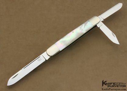 Bob Enders Custom Knives Mother of Pearl Triple Bladed Slipjoint