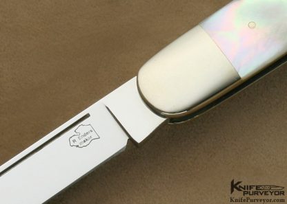 Bob Enders Custom Knives Mother of Pearl Triple Bladed Slipjoint - Image 2