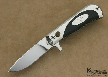 Robert Hayes Custom Knives African Blackwood Semi-Interframe Button Lock Flipper