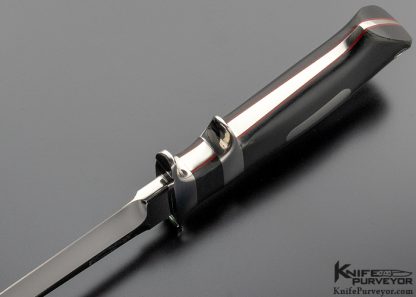 Bob Loveless Custom Knife Double Nude Logo Black Micarta "Mini Bear" with Double Escutcheons - Image 6