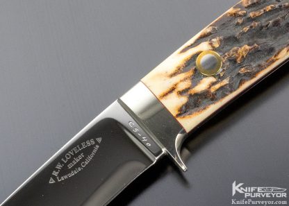 Bob Loveless Custom Knife Premium Stag Lawndale Drop Point Hunter - Image 2