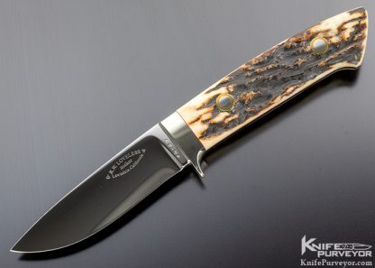 Bob Loveless Custom Knife Premium Stag Lawndale Drop Point Hunter