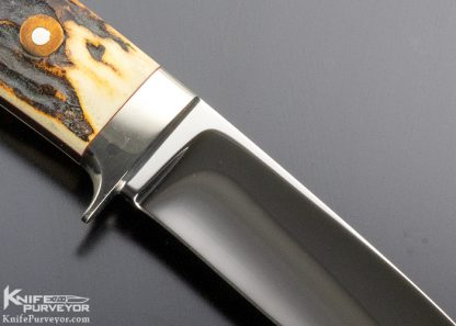 Bob Loveless Custom Knife Premium Stag Lawndale Drop Point Hunter - Image 4