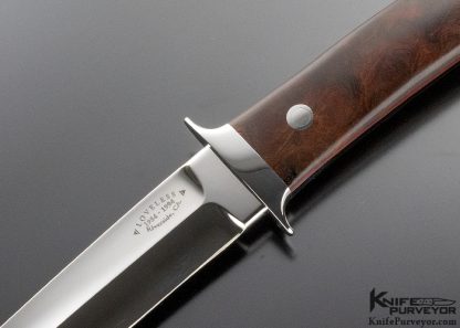 Bob Loveless Custom Knife 40 Years Football Logo Desert Ironwood Dixon Fighter - Image 2