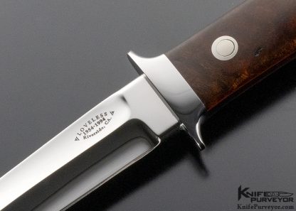 Bob Loveless Custom Knife 40 Year Logo Desert Ironwood Boot Knife - Image 2